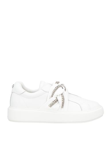Apepazza Sport Woman Sneakers White Size 8 Leather, Textile Fibers