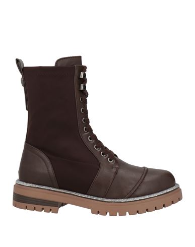 Tua By Braccialini Woman Ankle Boots Chocolate Brown Size 8 Textile Fibers, Lycra