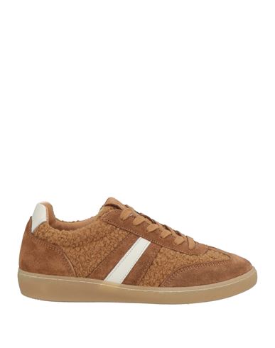 Ovyè Ovyé Woman Sneakers Camel Size 8 Textile Fibers, Leather