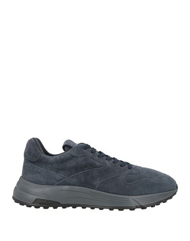 Hogan Mens Navy Hyperlight Branded Suede Low-top Trainers