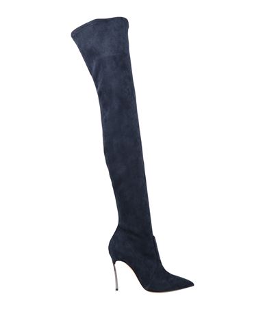 Casadei Woman Boot Midnight Blue Size 8 Textile Fibers