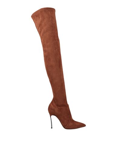 Casadei Woman Boot Brown Size 8 Textile Fibers