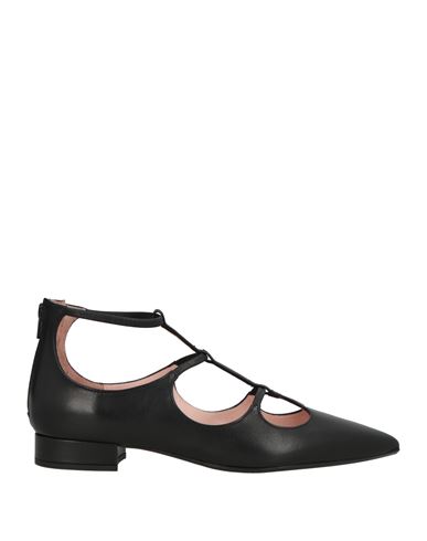 Anna F . Woman Ballet Flats Black Size 6 Leather