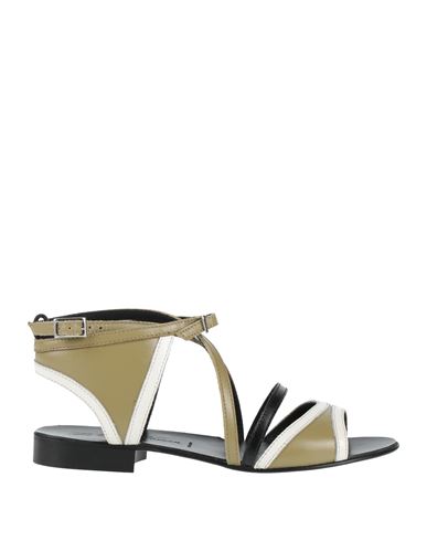 The Other Woman Woman Sandals Military Green Size 7 Calfskin