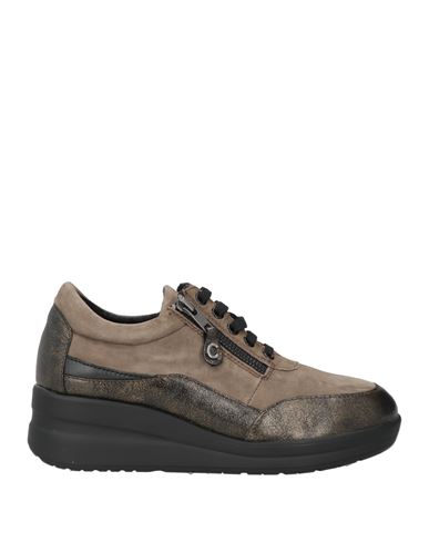 Cinzia Soft Woman Sneakers Khaki Size 7 Leather