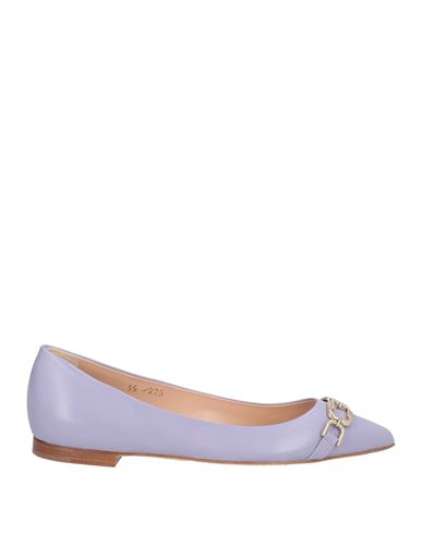 Elisabetta Franchi Woman Ballet Flats Lilac Size 6 Leather
