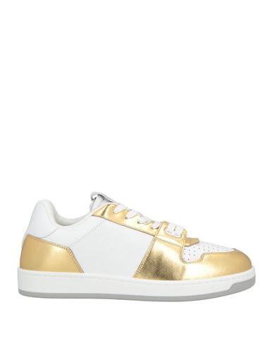 Versace Man Sneakers White Size 9 Calfskin, Textile Fibers In White