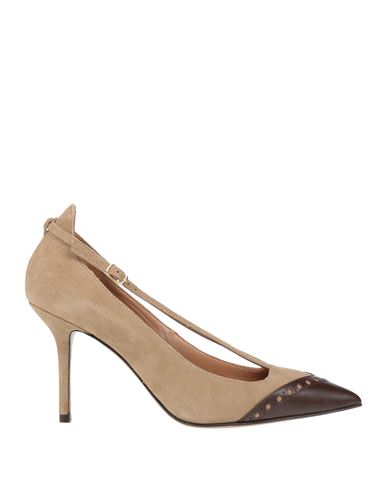 Relac Woman Pumps Khaki Size 8 Leather