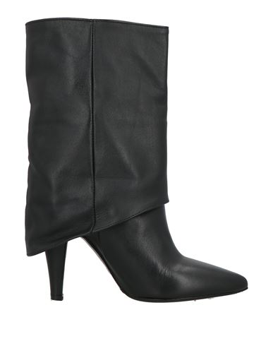 HILYA HILYA WOMAN ANKLE BOOTS BLACK SIZE 8 TEXTILE FIBERS 