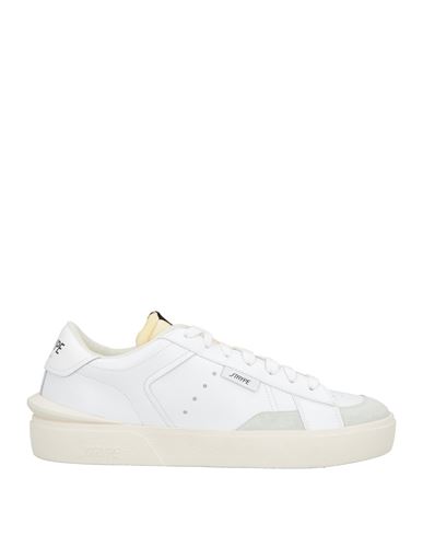 Strype Man Sneakers White Size 8 Textile Fibers, Leather