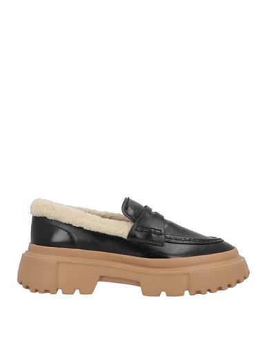Hogan Woman Loafers Black Size 7.5 Leather