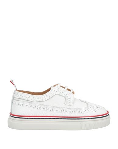 THOM BROWNE THOM BROWNE TODDLER LACE-UP SHOES WHITE SIZE 9.5C LEATHER 