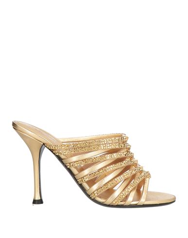 Valentino Garavani Woman Sandals Gold Size 8 Leather
