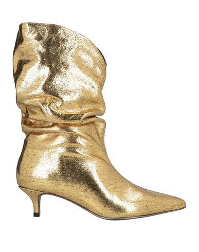 Shop Gold & Rouge Woman Boot Gold Size 7 Leather