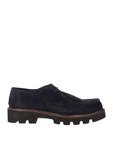 Barracuda's Collection Woman Lace-up Shoes Navy Size 11 Leather