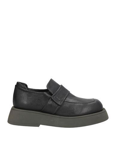 ERNESTO DOLANI ERNESTO DOLANI WOMAN LOAFERS BLACK SIZE 8 LEATHER 