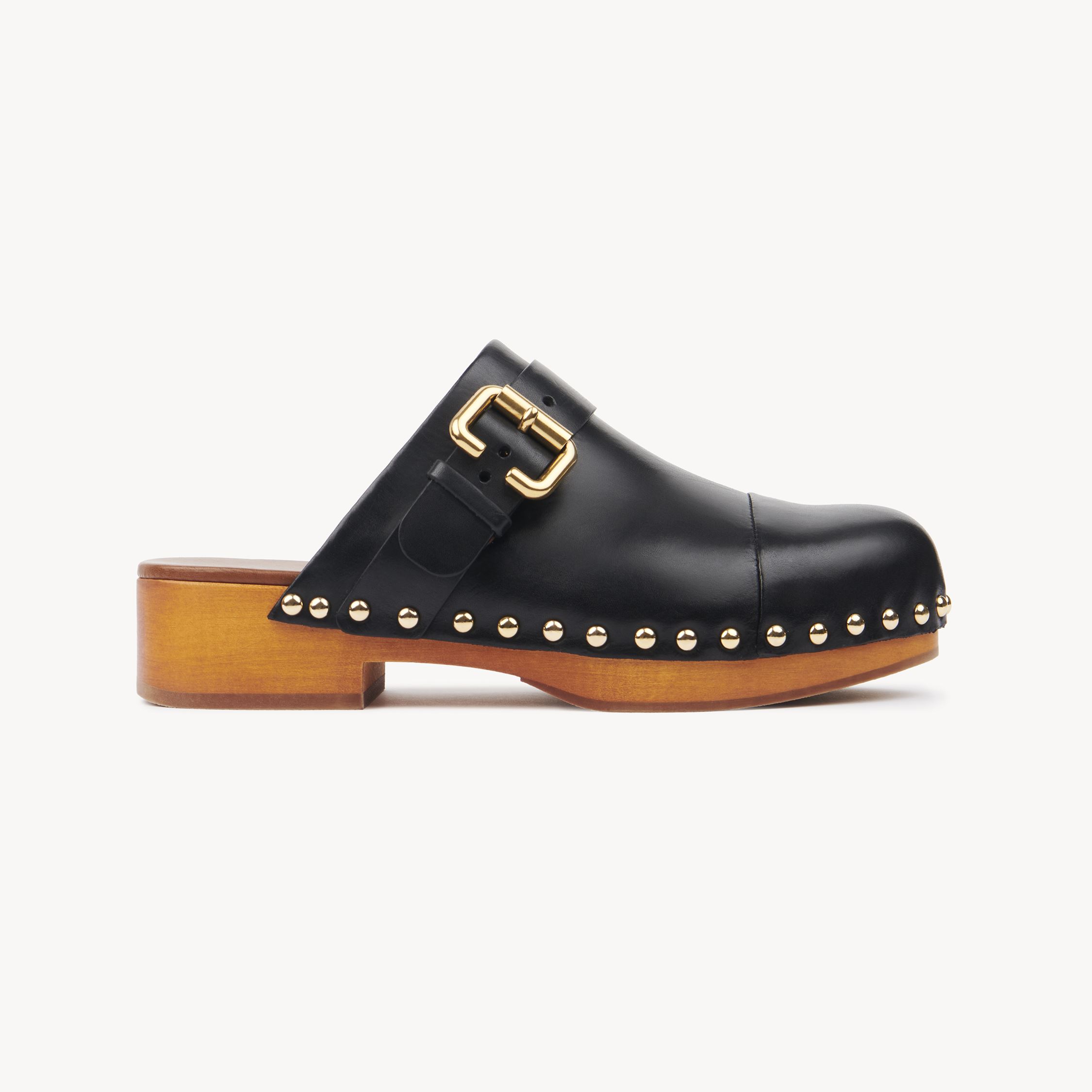 Chloé Women Jeannette Leather Clogs In Black