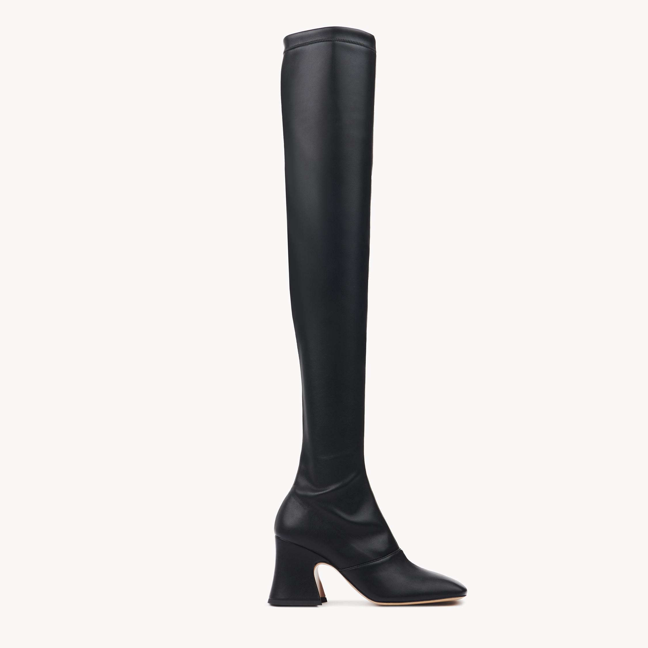 Chloé 80mm Janis Stretch-leather Square-toe Boots
