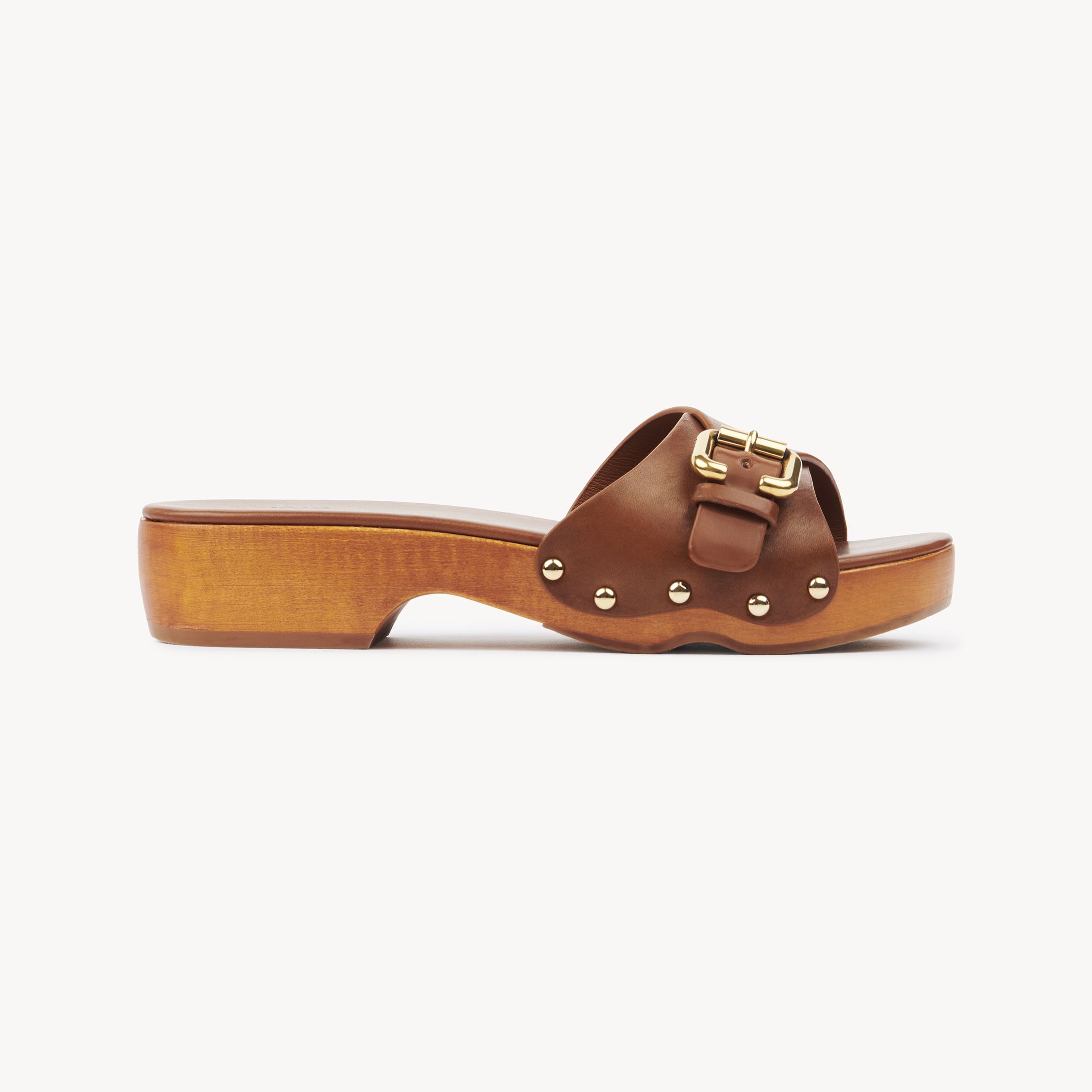 Chloé 40mm Jeanette Slip-on Sandals In Brown