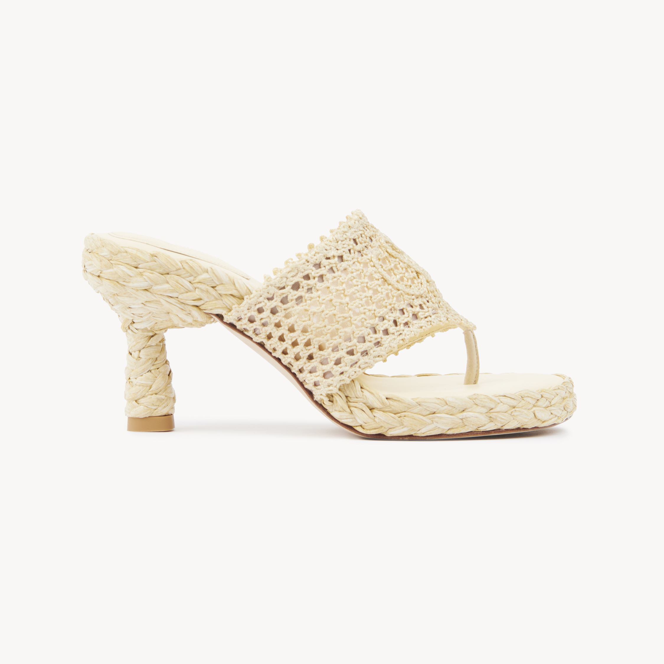 Chloé Isla Heeled Sandal Brown Size 6 100% Viscose
