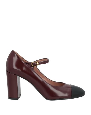 J.a.p. Jose Antonio Pereira J. A.p. Jose Antonio Pereira Woman Pumps Burgundy Size 11 Leather