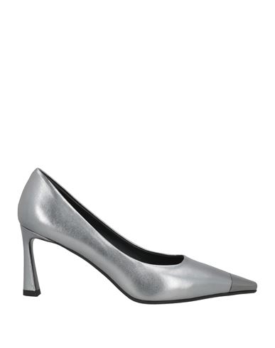 J.a.p. Jose Antonio Pereira J. A.p. Jose Antonio Pereira Woman Pumps Silver Size 8 Leather
