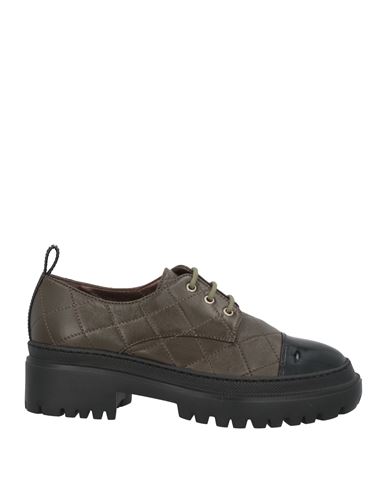 Karida Woman Lace-up Shoes Military Green Size 7.5 Leather
