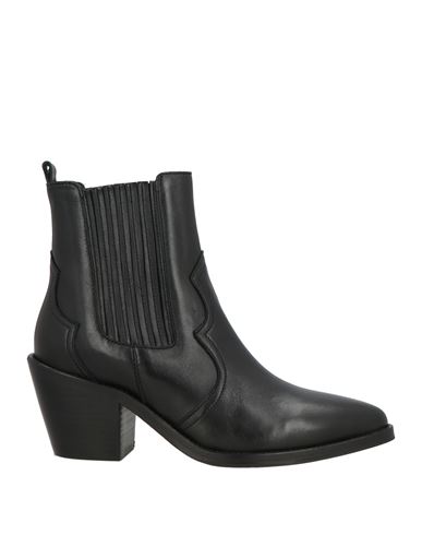 Bobbies Woman Ankle Boots Black Size 8 Lambskin