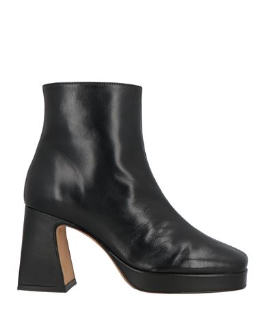Bobbies Woman Ankle Boots Black Size 8 Lambskin
