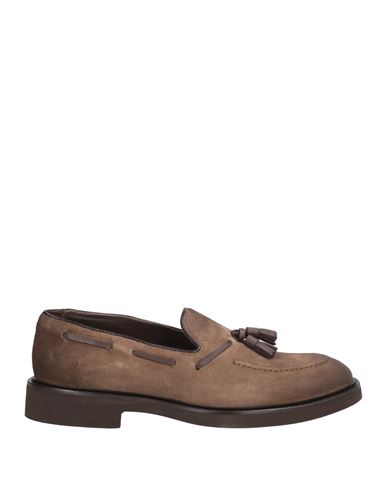 Doucal's Man Loafers Khaki Size 8 Leather