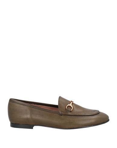 J.a.p. Jose Antonio Pereira J. A.p. Jose Antonio Pereira Woman Loafers Military Green Size 7 Calfskin