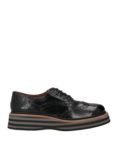 Pons Quintana Woman Lace-up Shoes Black Size 8 Leather