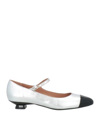 J.a.p. Jose Antonio Pereira J. A.p. Jose Antonio Pereira Woman Ballet Flats Silver Size 8 Leather