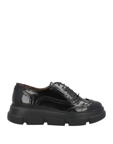 La Cabala Woman Lace-up Shoes Black Size 8 Leather