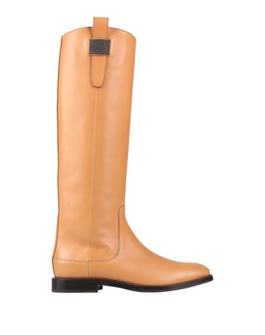 Brunello Cucinelli Woman Boot Tan Size 7 Leather, Brass In Brown