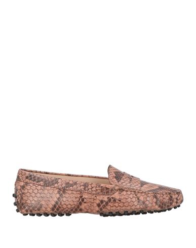 Tod's Woman Loafers Antique Rose Size 8 Leather In Pink