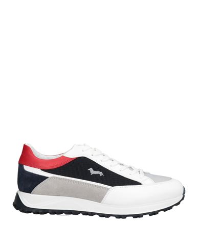 Harmont & Blaine Man Sneakers White Size 7.5 Calfskin, Textile Fibers