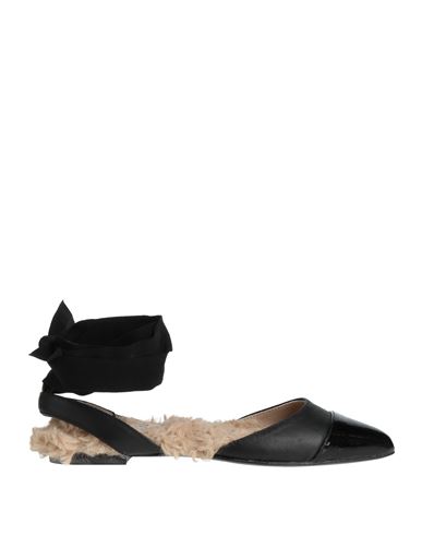 Douuod Toddler Girl Ballet Flats Black Size 10c Leather In Black
