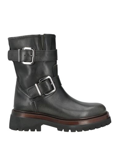 Divine Follie Woman Ankle Boots Lead Size 8 Leather In Gray