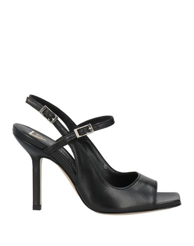 GIAMPAOLO VIOZZI GIAMPAOLO VIOZZI WOMAN SANDALS BLACK SIZE 5 LEATHER 