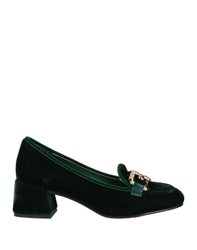 Tosca Blu Woman Loafers Dark Green Size 7 Textile Fibers In Multi