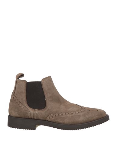 Antica Cuoieria Man Ankle Boots Light Brown Size 12 Leather In Gray