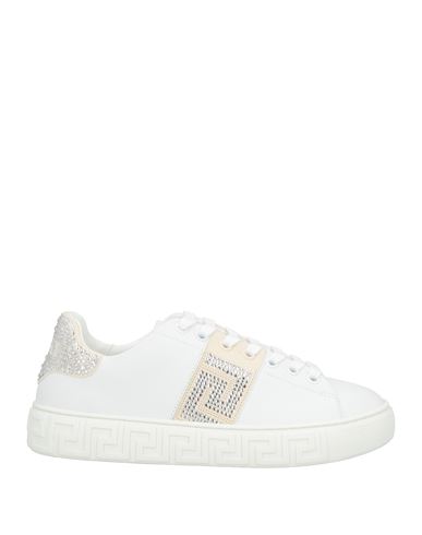 Versace Woman Sneakers White Size 6 Textile Fibers In White