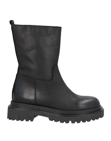 SPATARELLA SPATARELLA WOMAN ANKLE BOOTS BLACK SIZE 8 LEATHER 