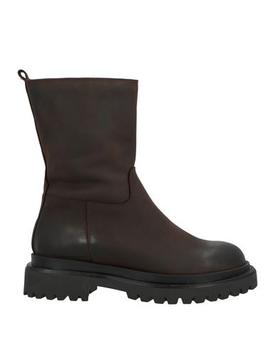 SPATARELLA SPATARELLA WOMAN ANKLE BOOTS DARK BROWN SIZE 10 LEATHER 