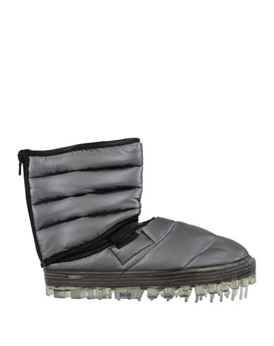 Rbrsl Rubber Soul Woman Ankle Boots Charcoal Size 7 Leather, Textile Fibers