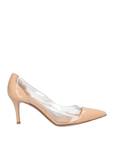 Gianvito Rossi Woman Pumps Blush Size 8 Leather, Pvc - Polyvinyl Chloride