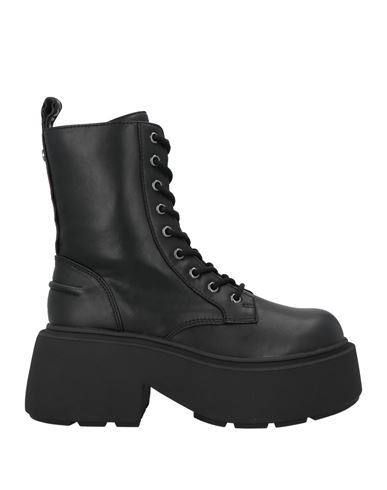 Buffalo Woman Ankle Boots Black Size 9 Polyester In Blue