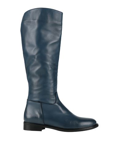 Guess Woman Boot Blue Size 10 Leather