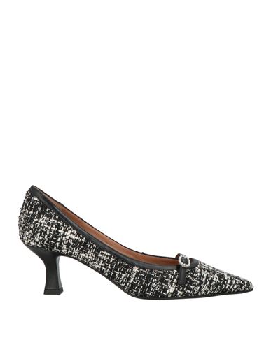 ROBERTO FESTA ROBERTO FESTA WOMAN PUMPS BLACK SIZE 6 TEXTILE FIBERS, LEATHER 